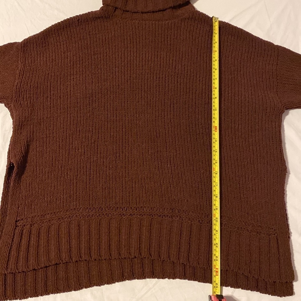 Aerie Burgundy Chenille Oversized Turtleneck Sweater Size Small NWOT - Picture 8 of 9